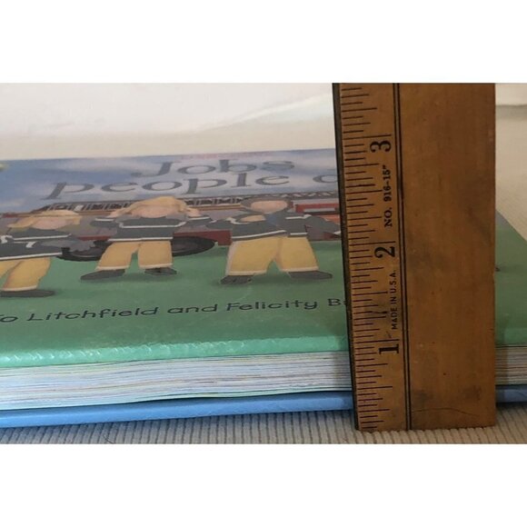 Usborne JOBS PEOPLE DO Farmer Chef Doctor Teacher Vet Firefighter Brook Book - Picture 12 of 12